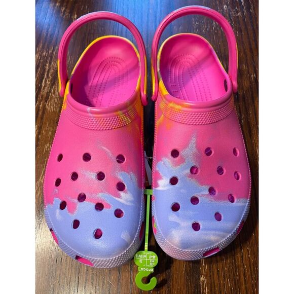 Crocs Classic Marbled Tie-Dye Clog Men\'s Size 11 women’s size 12 NEW main image 4
